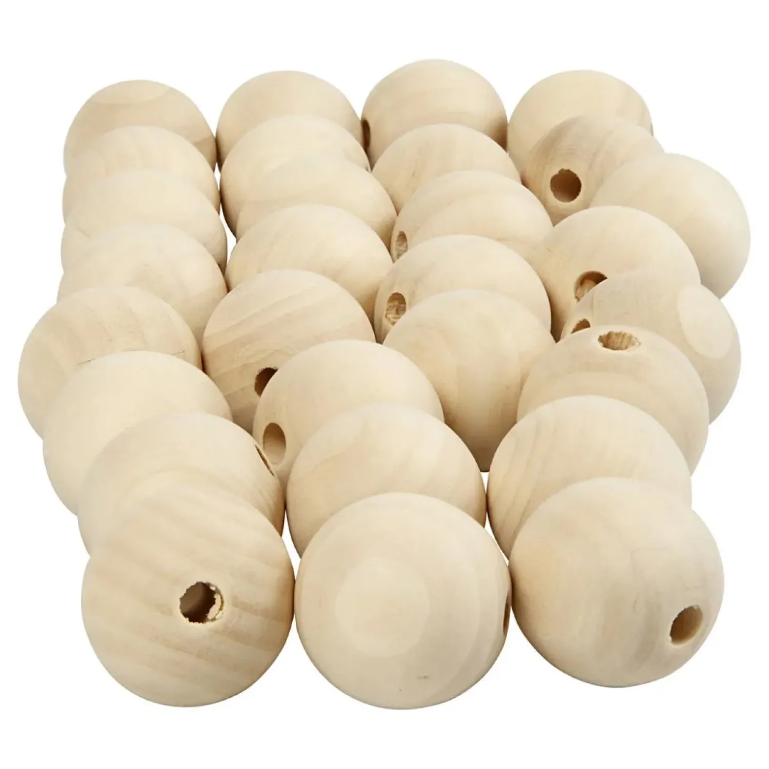 Houten Kralen, Ø 2cm, 200st.-Creativ Company Clearance