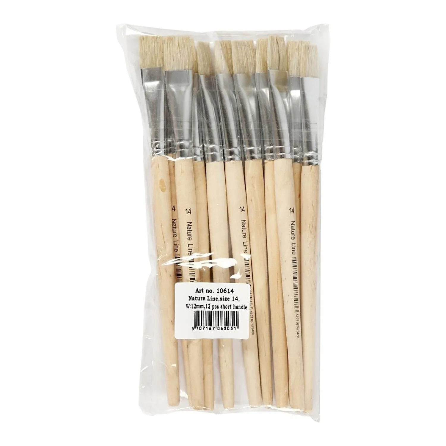 Creativ Company Houten Kwasten - Nr. 14, Korte Steel, 12st.