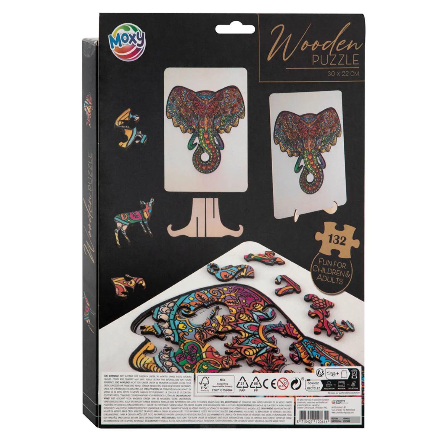 Creative Craft Group Houten Legpuzzel Olifant, 132st. New