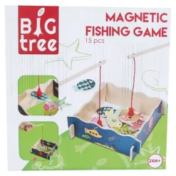 Houten Magnetisch Visspel, 15dlg.- New