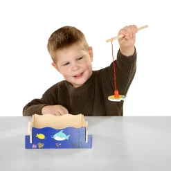 Houten Magnetisch Visspel, 15dlg.- New