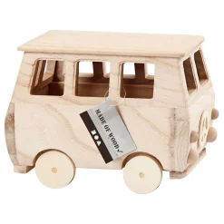 Houten Mini Bus, 17x10x13cm-Creativ Company New