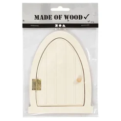 Houten Miniatuur Deur met Scharnieren, 13x10cm-Creativ Company Sale