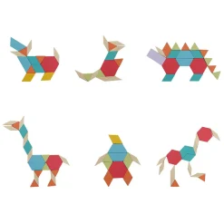 Houten Mozaiek Blokken, 52dlg.- New