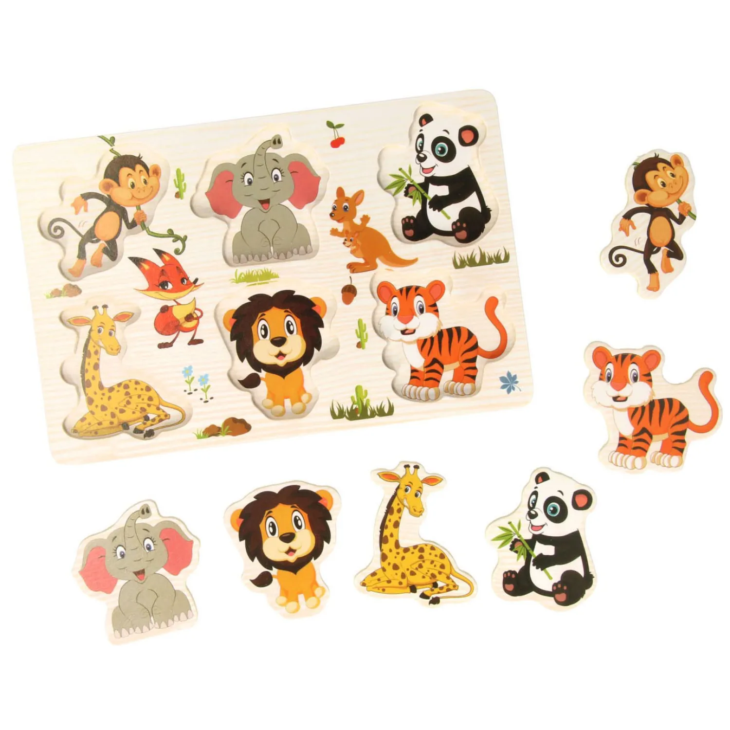 Houten Noppenpuzzel Thema, 6st.- Clearance