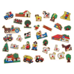 Johntoy Houten Noppenpuzzel XL - Boerderij