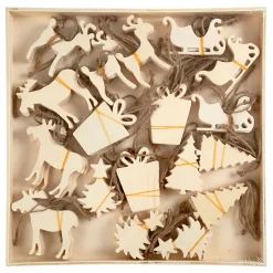 Houten Ornamenten Kerst Thema, 90st.>Creativ Company New
