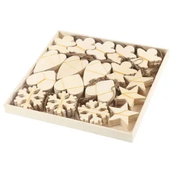 Creativ Company Houten Ornamenten Kerst Thema Divers, 90st. Outlet