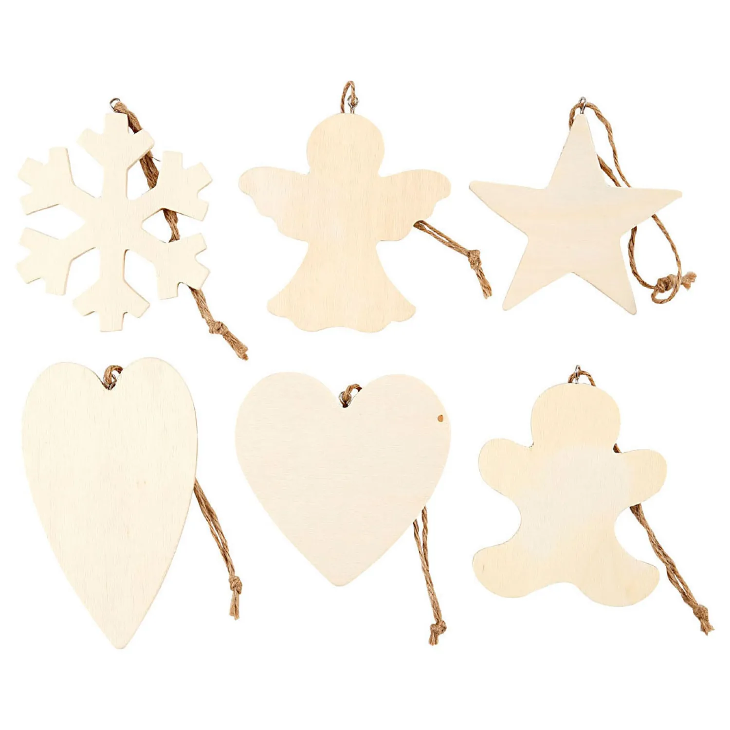 Creativ Company Houten Ornamenten Kerst Thema Divers, 90st. Outlet