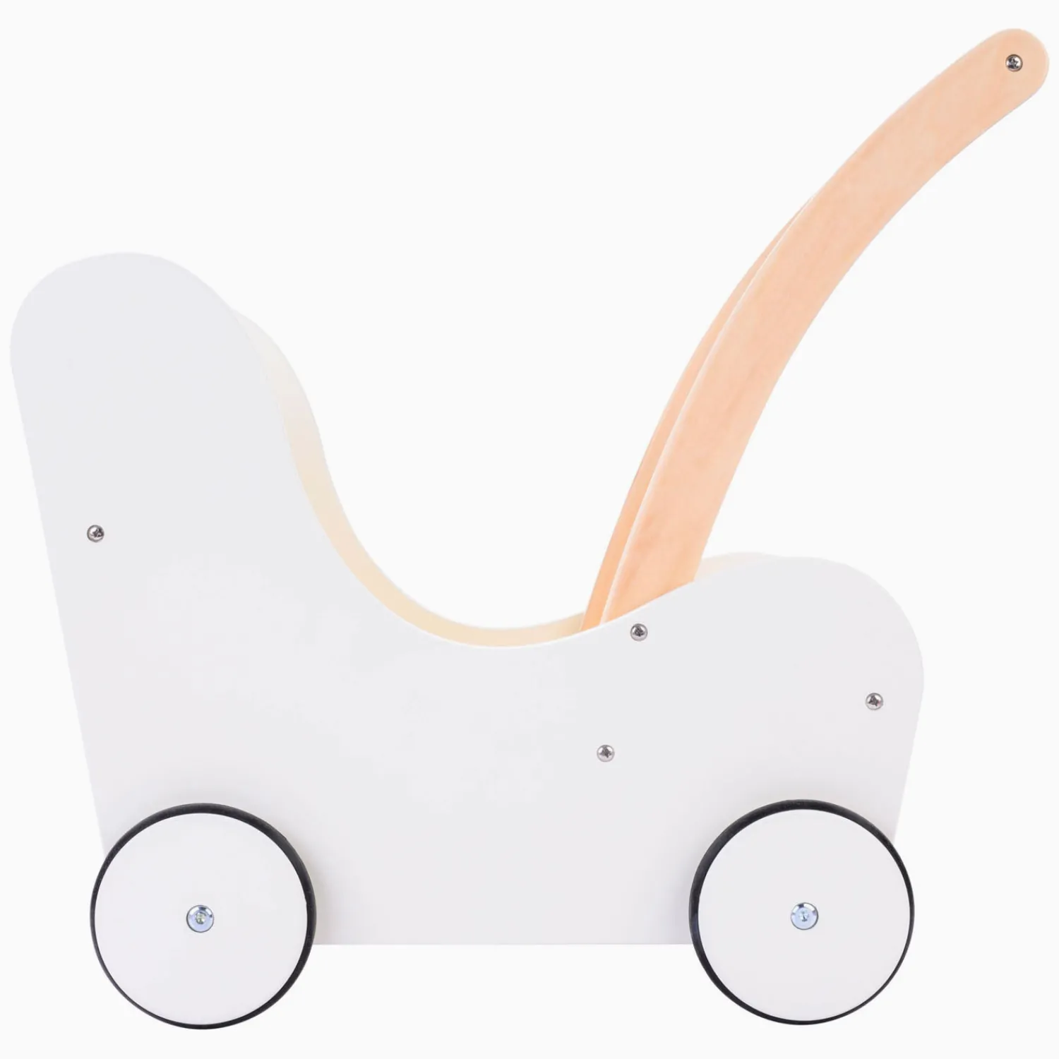 Houten Poppenloopwagen Grijs/Wit> Online