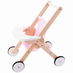 Houten Poppenwandelwagen Roze><noscript><img width=