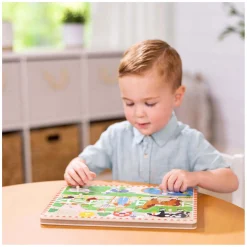 Spin Master Houten Puzzel met Geluiden - Old MacDonald's Boerderij New