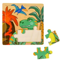 Houten Puzzel (Ruimte, Piraat of Dinosaurus)>Duckiez Best