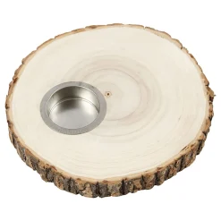Houten Schijf Waxinelicht Houder 14-16cm><noscript><img width=