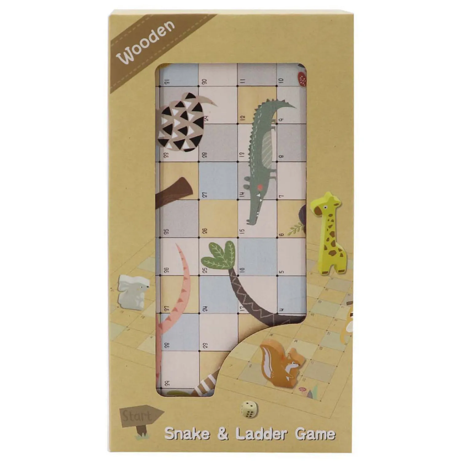 Houten Slangen en Ladders Spel- Online