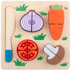 Houten Snijpuzzel Groente, 9st.- Hot
