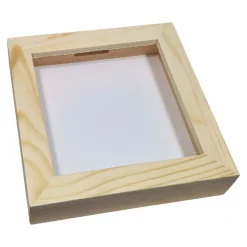 Houten Spaarpot Plexiglas met Witte Achterkant Middel>Playwood Best