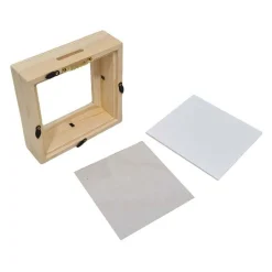 Houten Spaarpot Plexiglas met Witte Achterkant Middel>Playwood Best