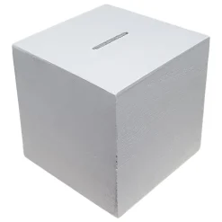 Playwood Houten Spaarpot Vierkant Wit New