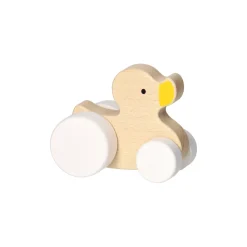 Houten Speelfiguur - Eend op Wielen New
