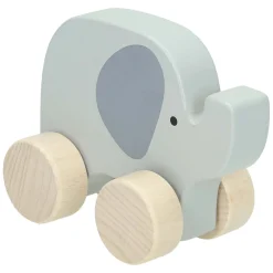 Houten Speelfiguur - Olifant op Wielen