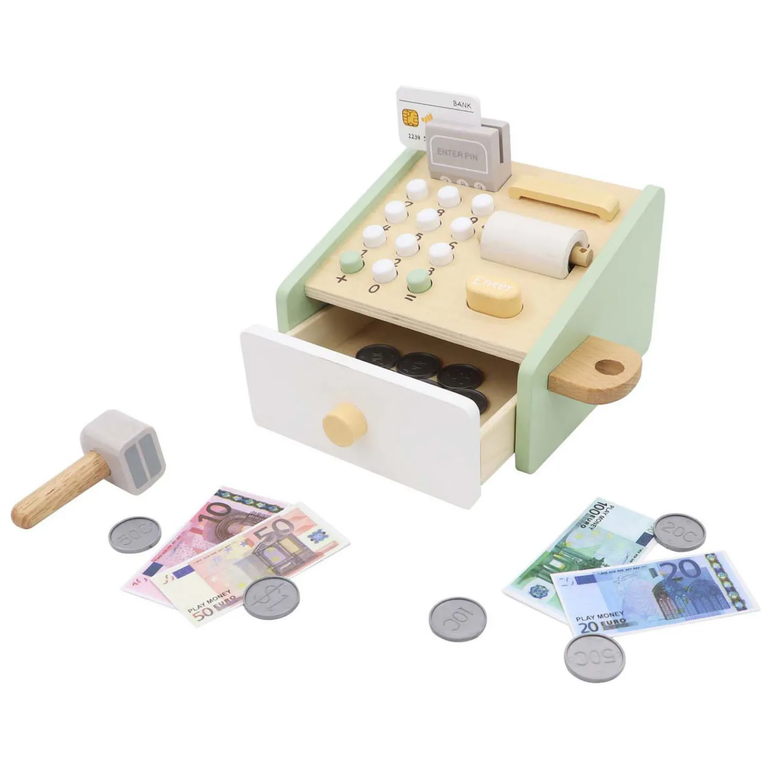 Houten Speelgoedkassa met Accessoires Outlet