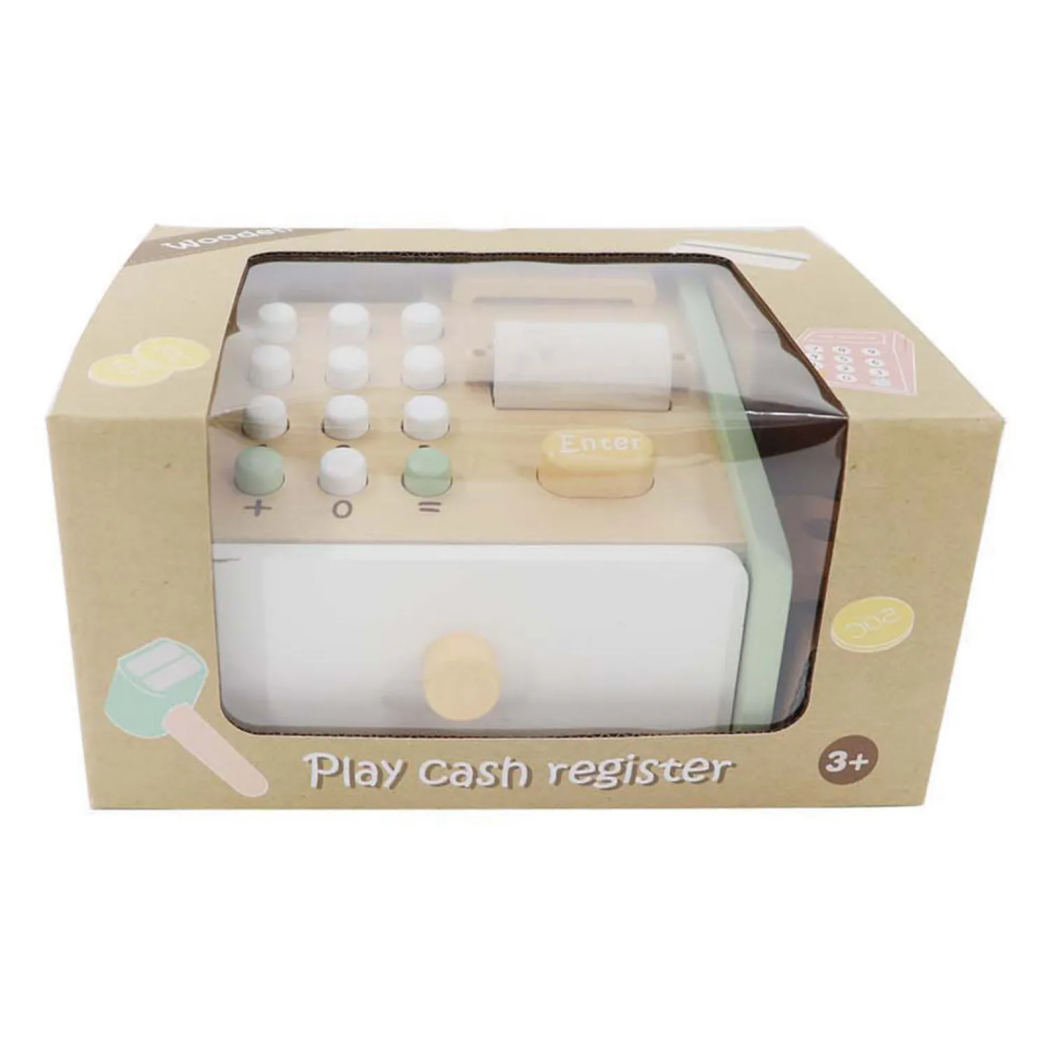 Houten Speelgoedkassa met Accessoires Outlet