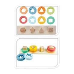 Houten Stapelpuzzel met Vormen, 9dlg.><noscript><img width=