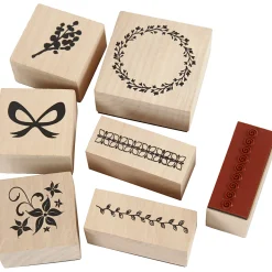 Houten Stempelset Natuur, 7dlg.-Creativ Company Hot