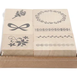 Houten Stempelset Natuur, 7dlg.-Creativ Company Hot