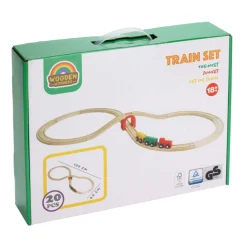 Houten Trein Set, 20dlg.> Discount