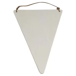 Playwood Houten Vlag Driehoek met Hanger, 19,5x15cm New