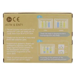 Houten Vormen en Kleuren Sorteer Spel- Discount