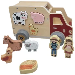 Playwood Houten Vormenauto Boerderijdieren New