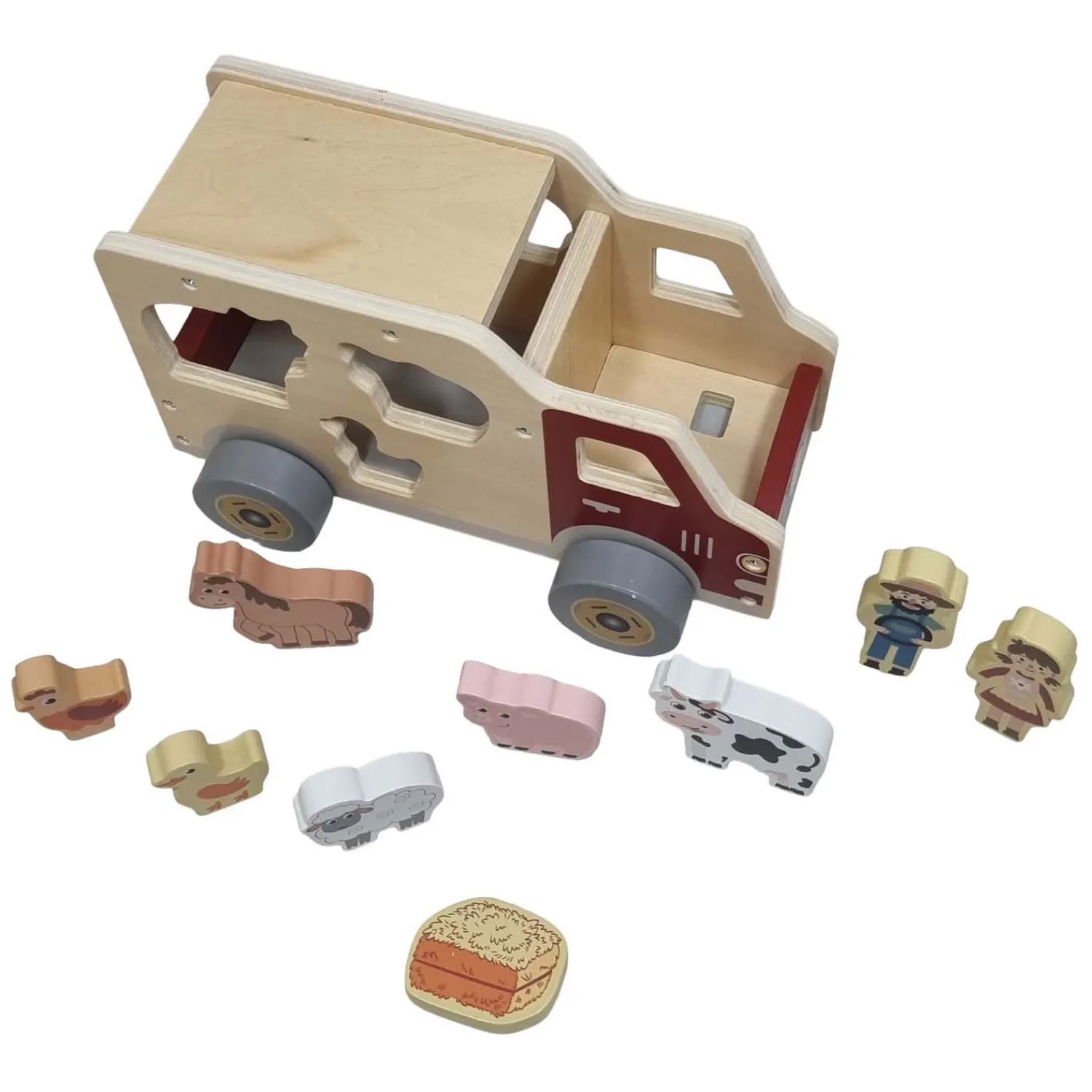 Playwood Houten Vormenauto Boerderijdieren New