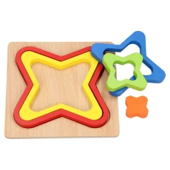 Houten Vormenpuzzel - Vlindervorm- Hot