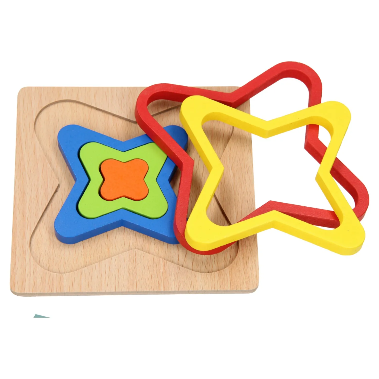 Houten Vormenpuzzel - Vlindervorm- Hot