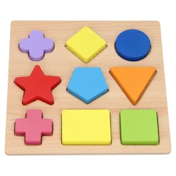 Houten Vormenpuzzel, 9st. New