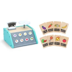 Houten Weegschaal met Kaartjes, 9dlg. Discount