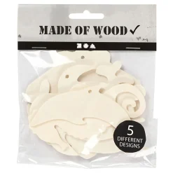 Creativ Company Houten Zeedieren met Ophangoog Outlet