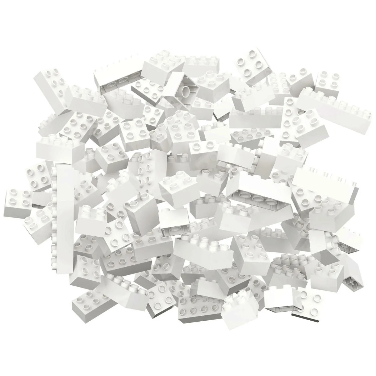 Bouwstenen Wit - 120dlg.-Hubelino Outlet