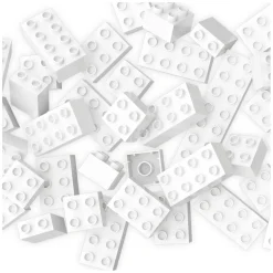Bouwstenen Wit - 120dlg.-Hubelino Outlet