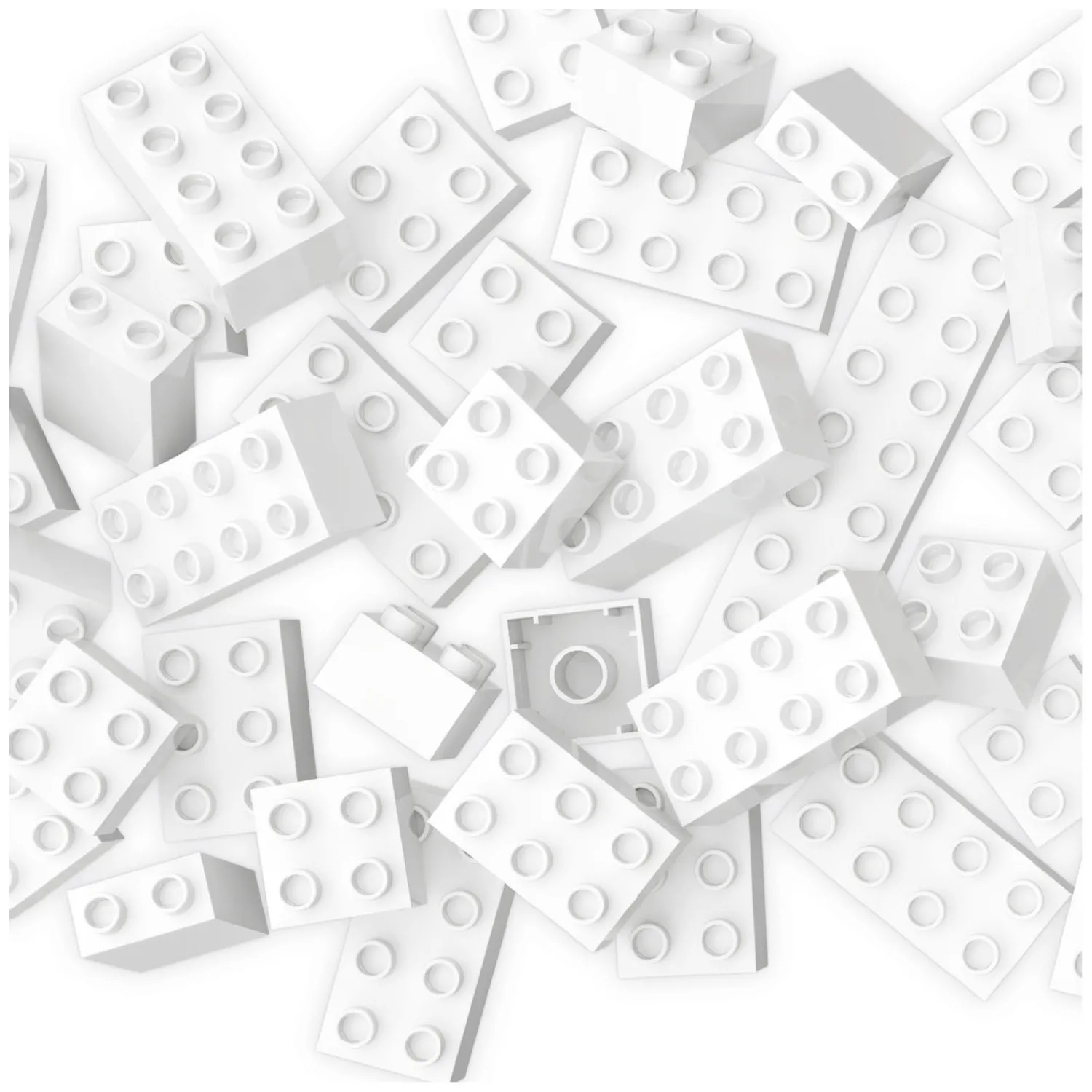 Bouwstenen Wit - 120dlg.-Hubelino Outlet