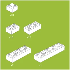 Hubelino Bouwstenenset - 60dlg. Best