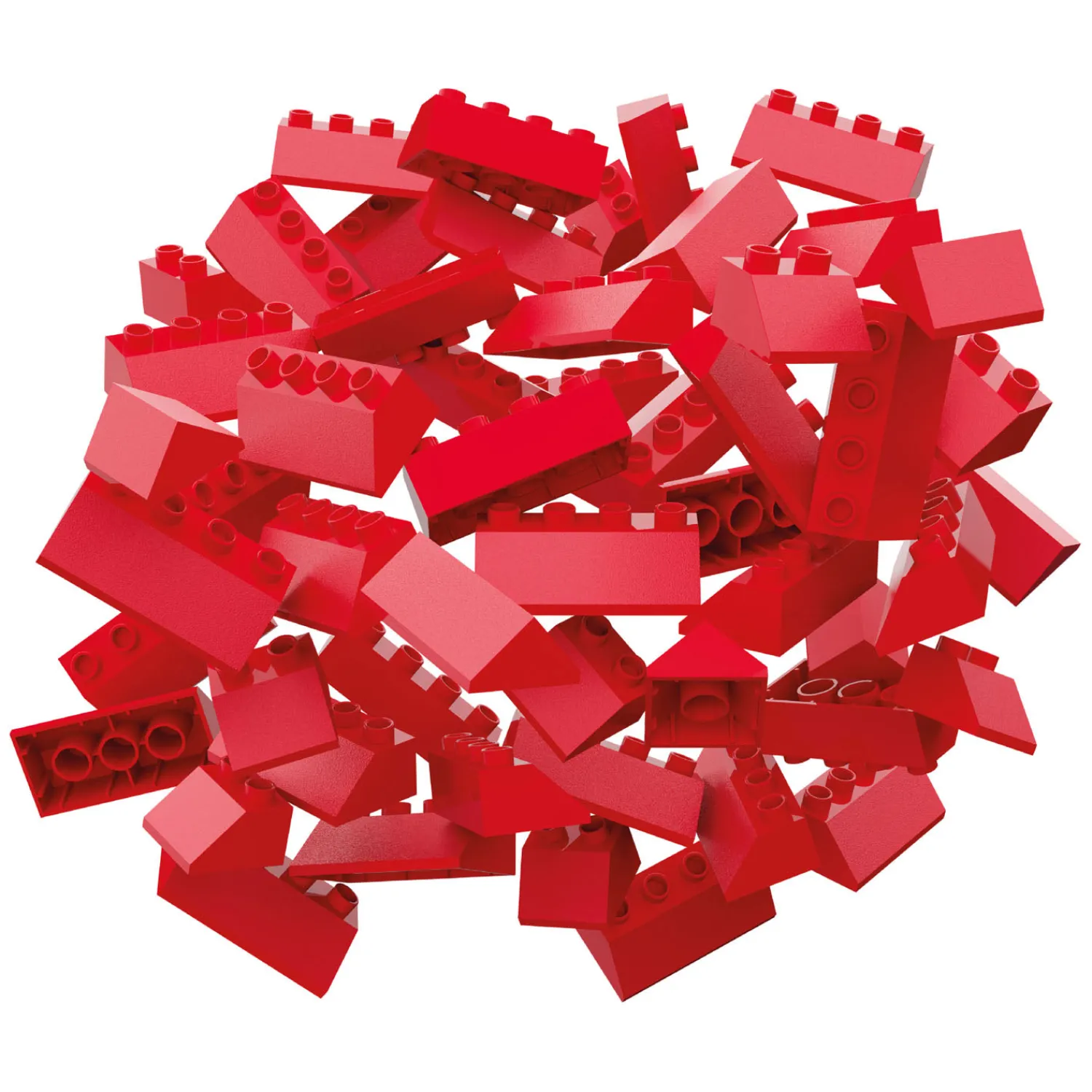 Hubelino Dakpannenset Bouwblokjes - 68dlg. Hot