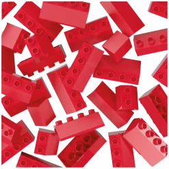 Hubelino Dakpannenset Bouwblokjes - 68dlg. Hot