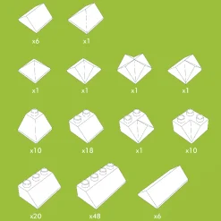 Hubelino Dakpannenset Bouwblokjes - 124dlg.