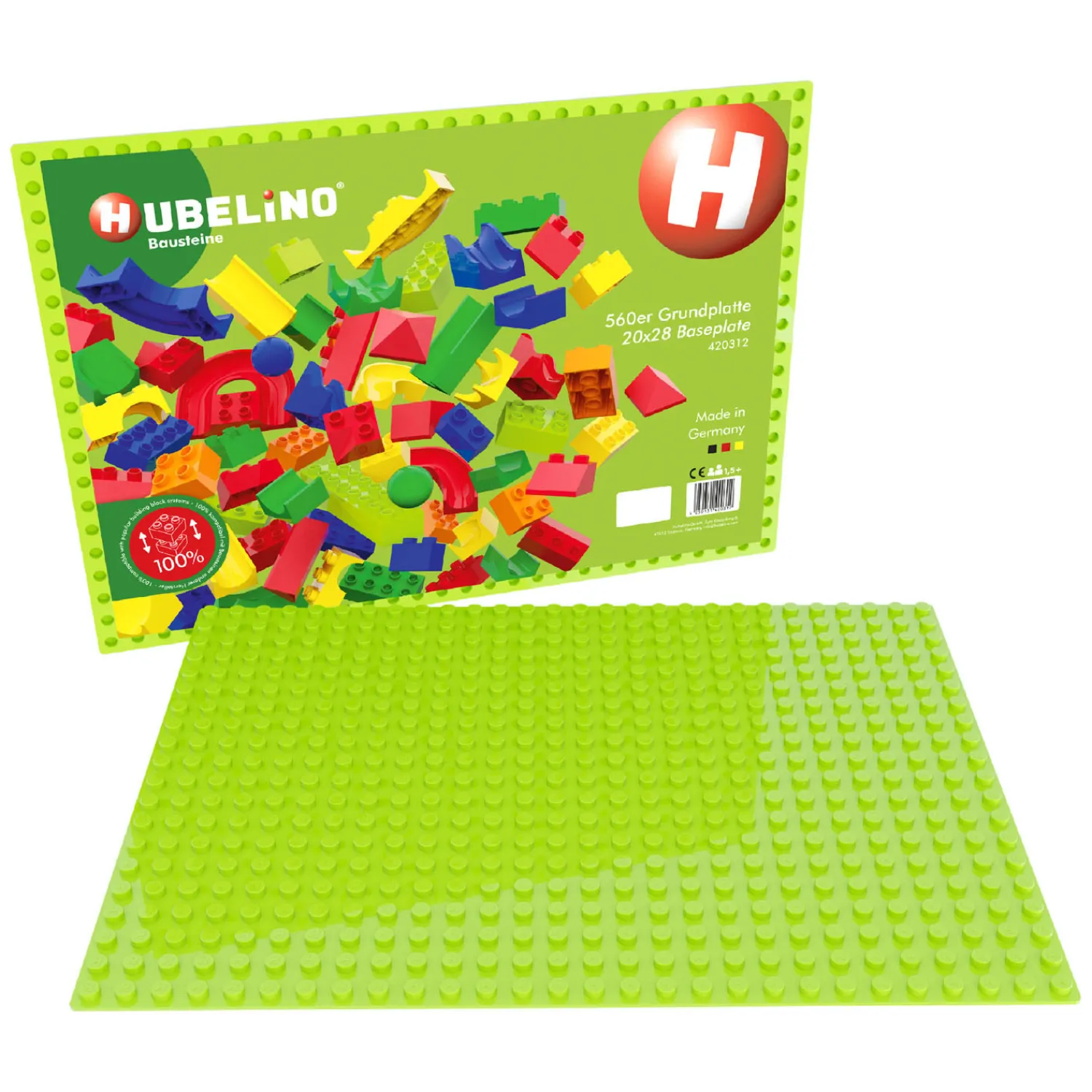 Hubelino Grondplaat Groen, 560 noppen Outlet