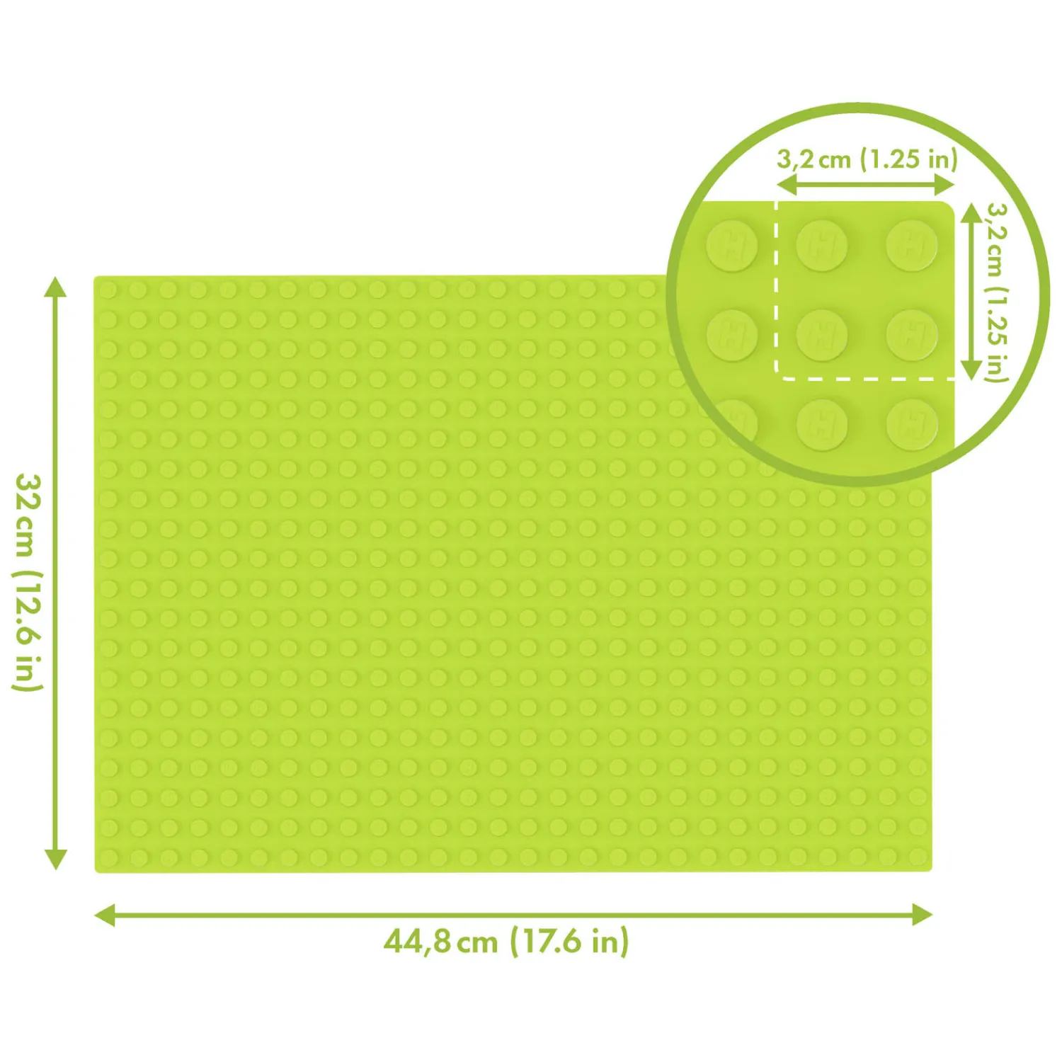 Hubelino Grondplaat Groen, 560 noppen Outlet
