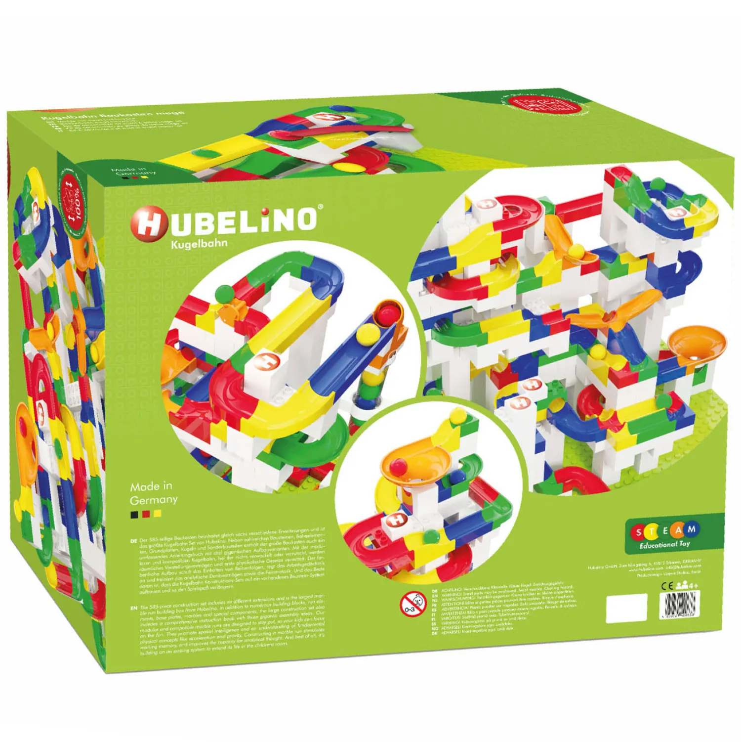 Knikkerbaan Mega Bouwset, 585dlg.>Hubelino Online